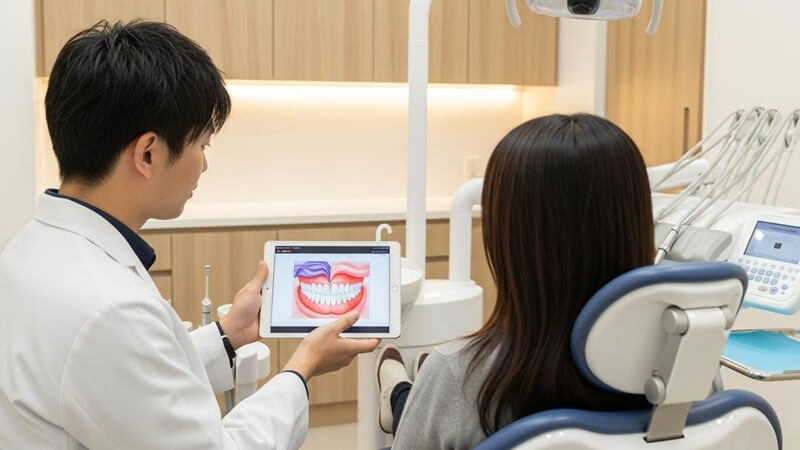 インプラントの上部構造に使われる素材